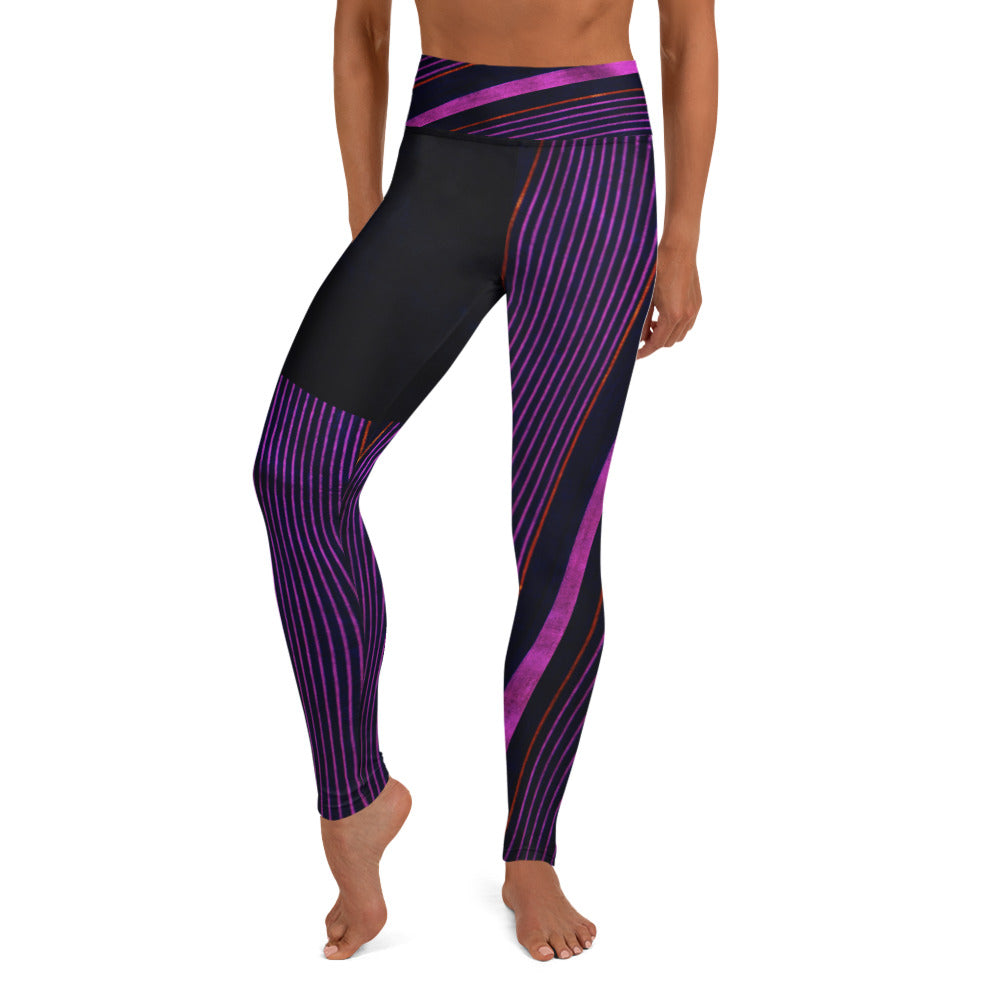 Dance Leggings. Yoga Pants. Gym or Workout High Waist Leggings. "Peppermint" Streetwear by WickedYo.